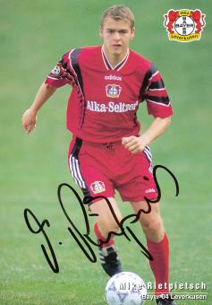 Mike Rietpietsch  1996/1997  Bayer 04 Leverkusen Fußball Autogrammkarte original signiert 