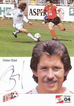 Dieter Bast  2.11.1985  Bayer 04 Leverkusen Fußball Autogrammkarte original signiert 
