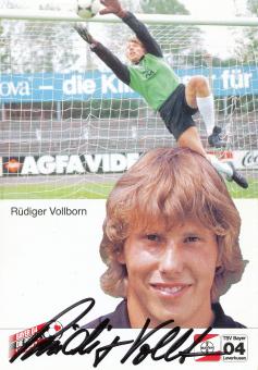 Rüdiger Vollborn  2.11.1985  Bayer 04 Leverkusen Fußball Autogrammkarte original signiert 