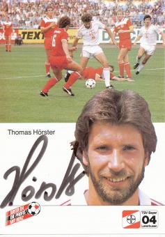 Thomas Hörster  1.1.1985  Bayer 04 Leverkusen Fußball Autogrammkarte original signiert 