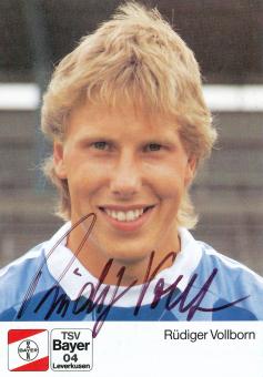 Rüdiger Vollborn  15.7.1988  Bayer 04 Leverkusen Fußball Autogrammkarte original signiert 