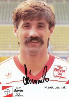 Marek Lesniak  1.8.1989  Bayer 04 Leverkusen Fußball Autogrammkarte original signiert 