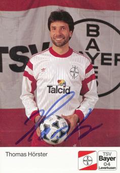 Thomas Hörster  5.3.1991  Bayer 04 Leverkusen Fußball Autogrammkarte original signiert 