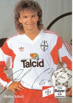 Heiko Scholz  25.08.1992  Bayer 04 Leverkusen Fußball Autogrammkarte Druck signiert 