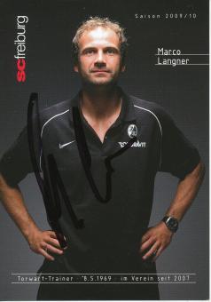 Marco Langner   2009/2010  SC Freiburg Fußball Autogrammkarte original signiert 