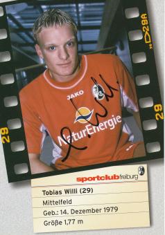Tobias Willi  2002/2003 SC Freiburg Fußball Autogrammkarte original signiert 