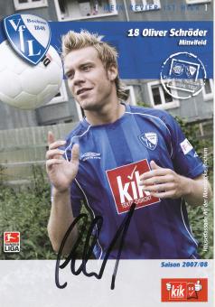 Oliver Schröder  2007/2008  VFL Bochum  Fußball Autogrammkarte original signiert 