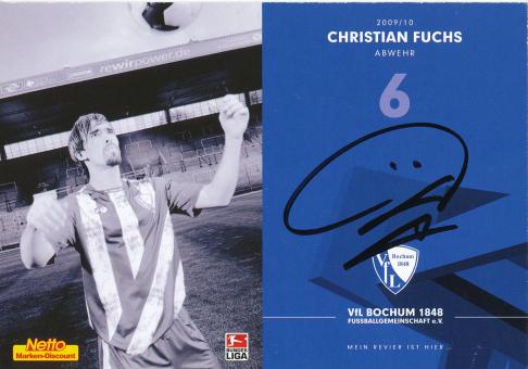 Christian Fuchs  2009/2010  VFL Bochum  Fußball Autogrammkarte original signiert 