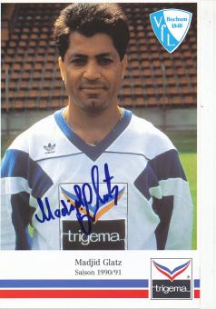 Madjid Glatz  1990/1991  VFL Bochum  Fußball Autogrammkarte original signiert 