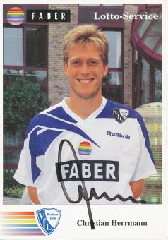 Christian Herrmann  1995/1996  VFL Bochum  Fußball Autogrammkarte original signiert 