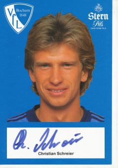 Christian Schreier  1982/1983  VFL Bochum  Fußball Autogrammkarte original signiert 