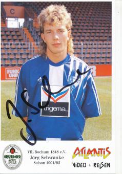 Jörg Schwanke    1991/1992  VFL Bochum  Fußball Autogrammkarte original signiert 