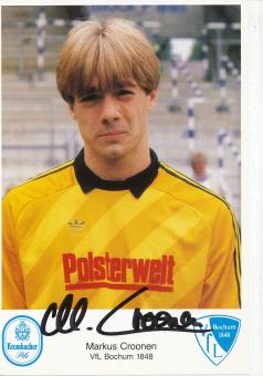 Markus Croonen  1985/1986  VFL Bochum  Fußball Autogrammkarte original signiert 