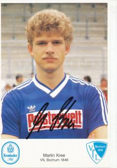 Martin Kree  1985/1986  VFL Bochum  Fußball Autogrammkarte original signiert 