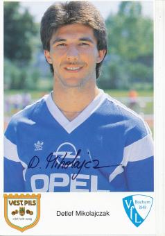Detlef Mikolajczak  1986/1987  VFL Bochum  Fußball Autogrammkarte original signiert 