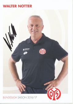 Walter Notter  2016/2017  FSV Mainz 05  Fußball Autogrammkarte original signiert 
