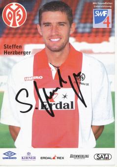 Steffen Herzberger 1997/1998   FSV Mainz 05  Fußball Autogrammkarte original signiert 