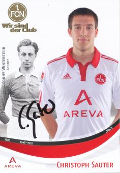 Christoph Sauter  2010/2011  FC Nürnberg  Fußball Autogrammkarte original signiert 