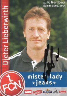 Dieter Lieberwirth  2004/2005  FC Nürnberg  Fußball Autogrammkarte original signiert 