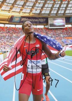 Curtis Mitchell USA  3. WM 2013  Leichtathletik Foto original signiert 