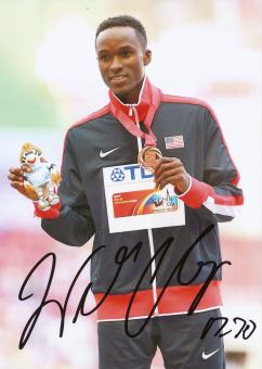 Will Claye  USA  Dreisprung 3.WM 2013 Leichtathletik Foto original signiert 