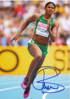 Blessing Okagbare Nigeria  200m WM 2013 Leichtathletik Foto original signiert 