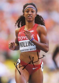 Brianna Rollins USA  100m Hürden WM 2013 Leichtathletik Foto original signiert 