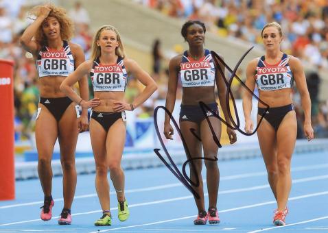 Dina Asher Smith  Großbritanien  4 x 100m  WM 2013 Leichtathletik Foto original signiert 