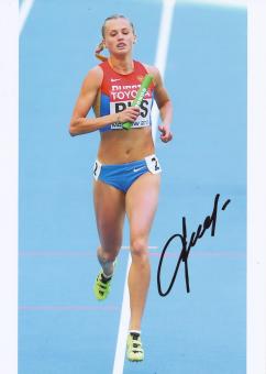 Rußland   4 x 400m Staffel WM 2013 Leichtathletik Foto original signiert 