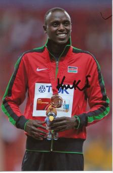Isiah Kiplangat Koech  Kenia  5000m  3.WM 2013 Leichtathletik Foto original signiert 