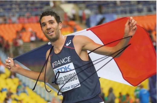 Mahiedine Mekhissi Benabbad  Frankreich  3000m Hindernis  WM 2013 Leichtathletik Foto original signiert 