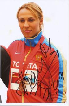 Marija Abakumova  Rußland  Speerwurf  WM 2013 Leichtathletik Foto original signiert 
