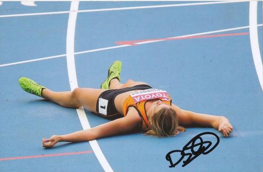Dafne Schippers  Niederlande Siebenkampf  WM 2013 Leichtathletik Foto original signiert 