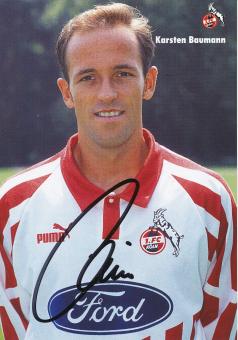 Karsten Baumann  1994/1995  FC Köln Fußball Autogrammkarte original signiert 