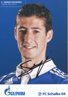 Sergio Escudero  2011/2012  FC Schalke 04  Fußball Autogrammkarte original signiert 