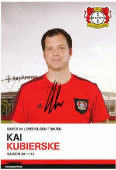 Kai Kubierske  2011/2012  Bayer 04 Leverkusen Frauen Fußball Autogrammkarte original signiert 