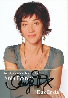 Anja Franke   Rote Rosen  TV Serien Autogrammkarte original signiert 