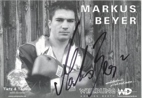 Markus Beyer † 2018  Boxen Autogrammkarte original signiert 