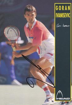Goran Ivanisevic  Kroatien  Tennis  Autogrammkarte original signiert 