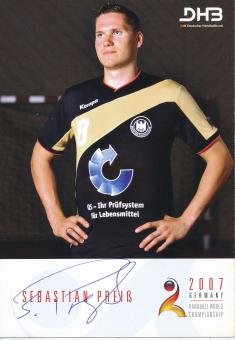 Sebastian Preuß  DHB Handball Autogrammkarte original signiert 