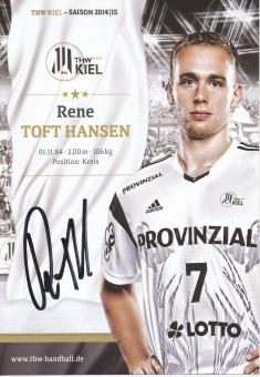 Rene Toft Hansen  2014/15  THW Kiel Handball Autogrammkarte original signiert 