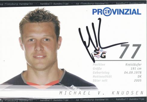 Michael V.Knudsen  SG Flensburg Handewitt Handball Autogrammkarte original signiert 