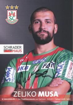 Zeljko Musa  2016/17  SC Magdeburg Handball Autogrammkarte original signiert 