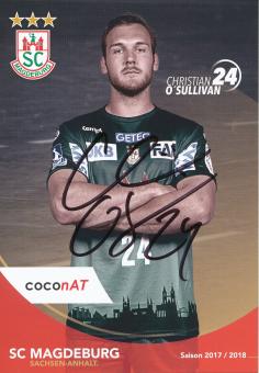Christian O Sulivan  2017/18  SC Magdeburg Handball Autogrammkarte original signiert 