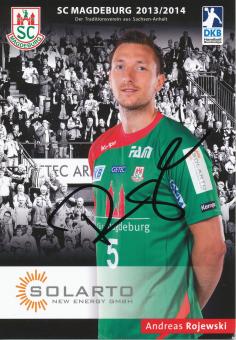 Andreas Rojewski  2013/14  SC Magdeburg Handball Autogrammkarte original signiert 