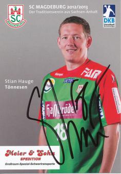 Stian Hauge Tönnesen  2012/13  SC Magdeburg Handball Autogrammkarte original signiert 