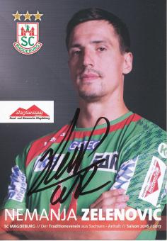 Nemanja Zelenovic  2016/17  SC Magdeburg Handball Autogrammkarte original signiert 
