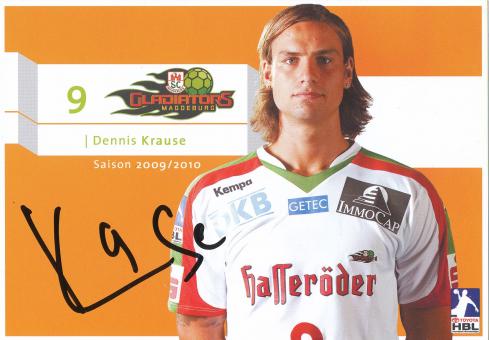 Dennis Krause  2009/10  SC Magdeburg Handball Autogrammkarte original signiert 