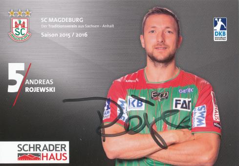 Andreas Rojewski  2015/16  SC Magdeburg Handball Autogrammkarte original signiert 
