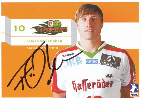 Fabian van Olphen  2009/10  SC Magdeburg Handball Autogrammkarte original signiert 